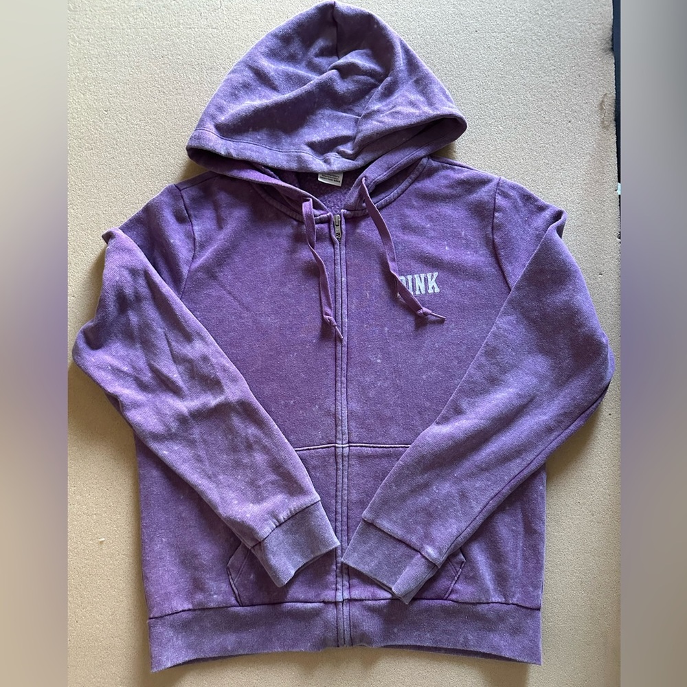 Victoria’s Secret PINK Zip-up Purple Hoodie (Large) New - NWT